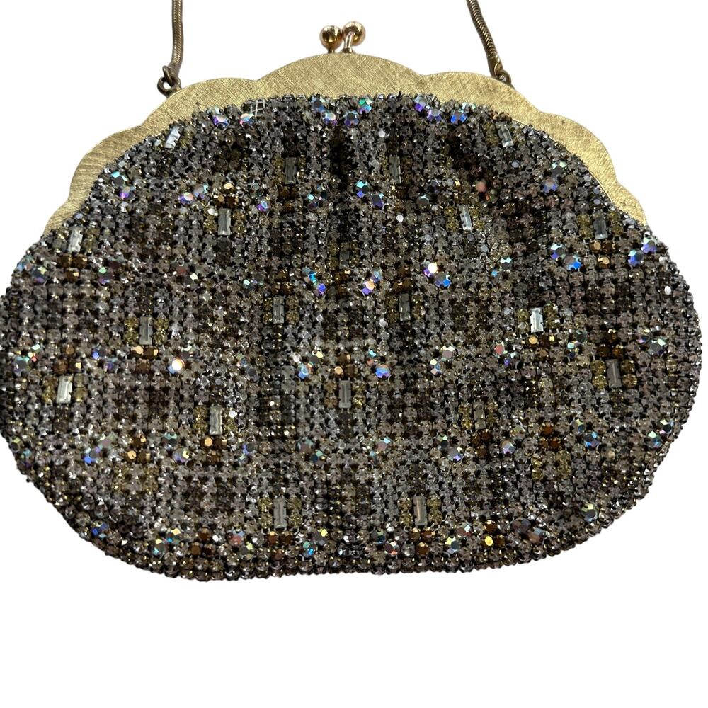 L'Etoile by Pam Vintage Evening Bag Rhinestone Purse Austrian Crystals 50's rare